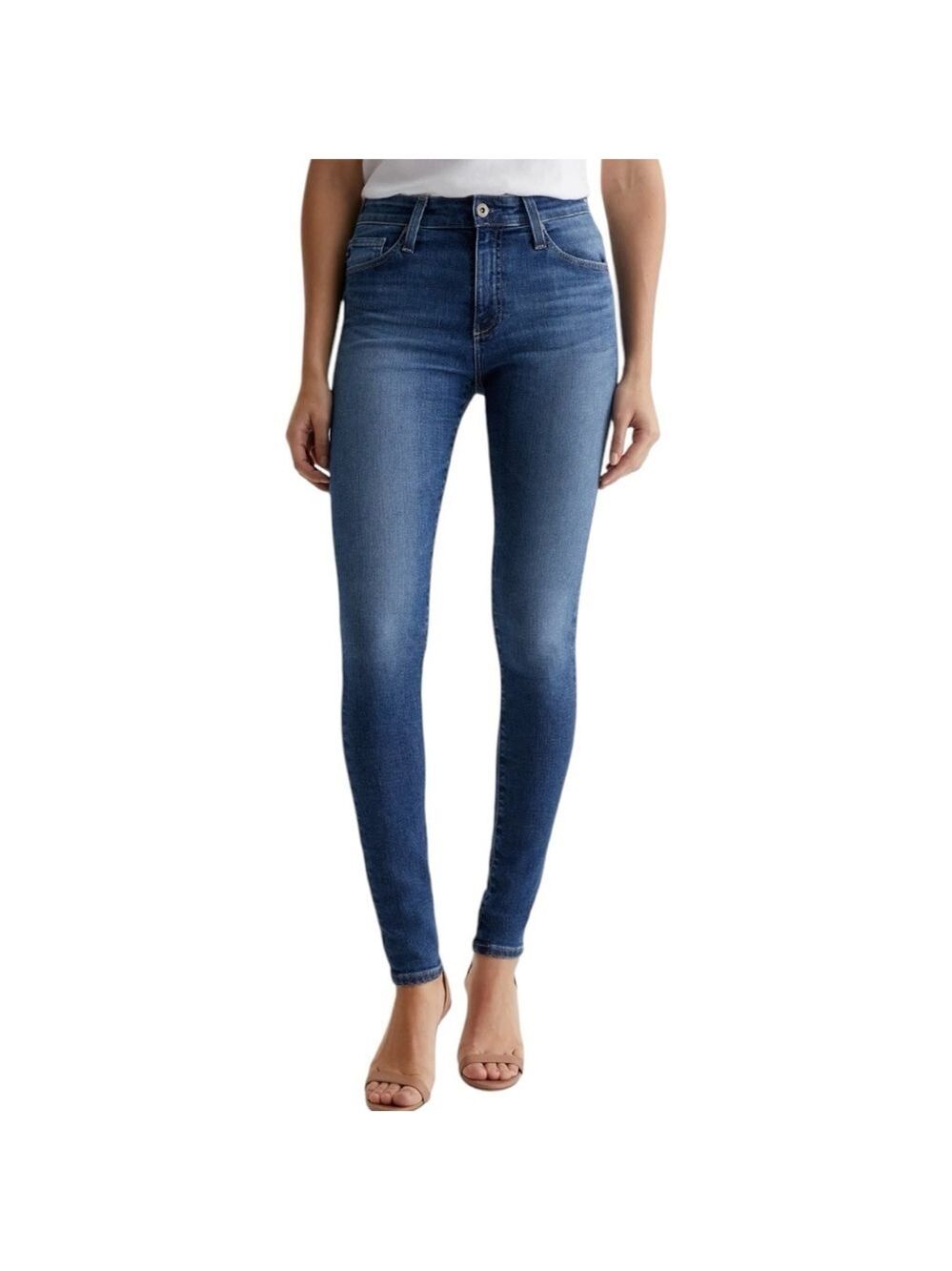 Ag Ed Adriano Goldschmied The Farah High Rise Skinny Blue Jeans size 28